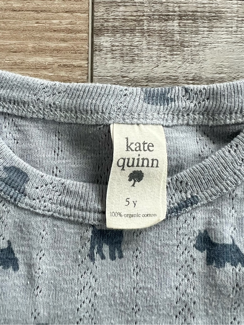 NWOT Kate Quinn Organic Cotton Pointelle Dog Print Set Size 5 - Picture 3 of 7